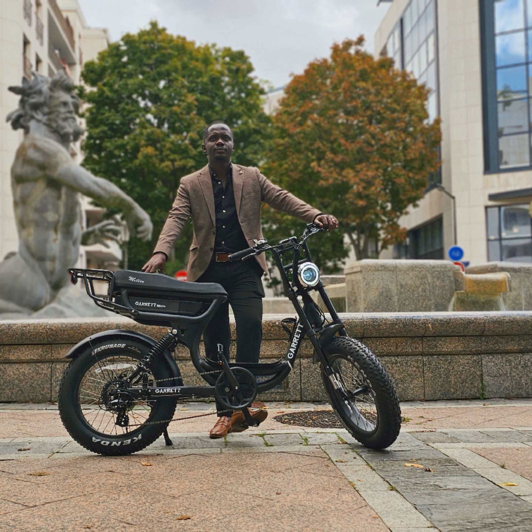 Bicicleta eléctrica de carga biplaza Garrett Miller City (versión 2024)