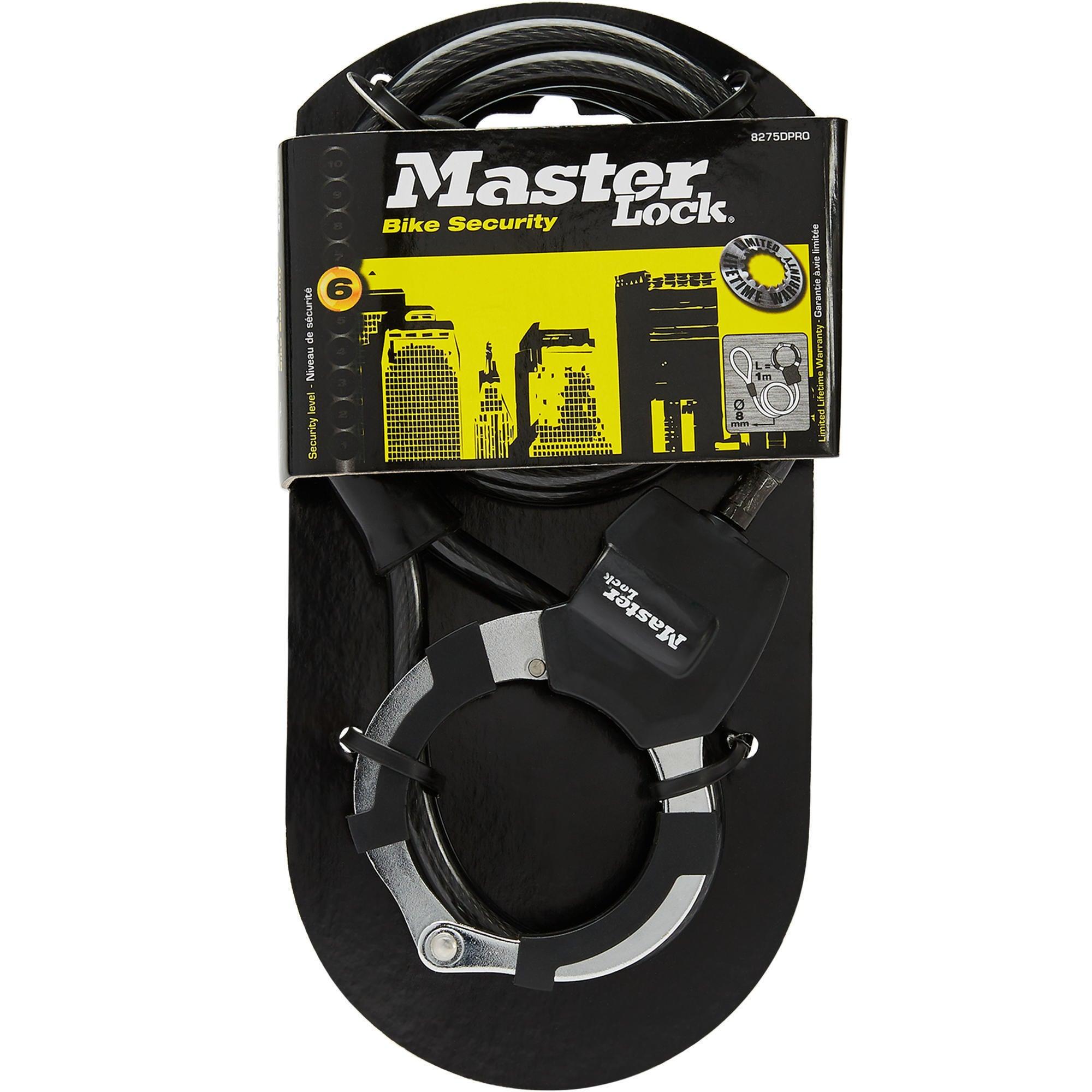 Cable Anti Vol 1m Menotte Master Lock Street Cuff - Trottinette et Vélo