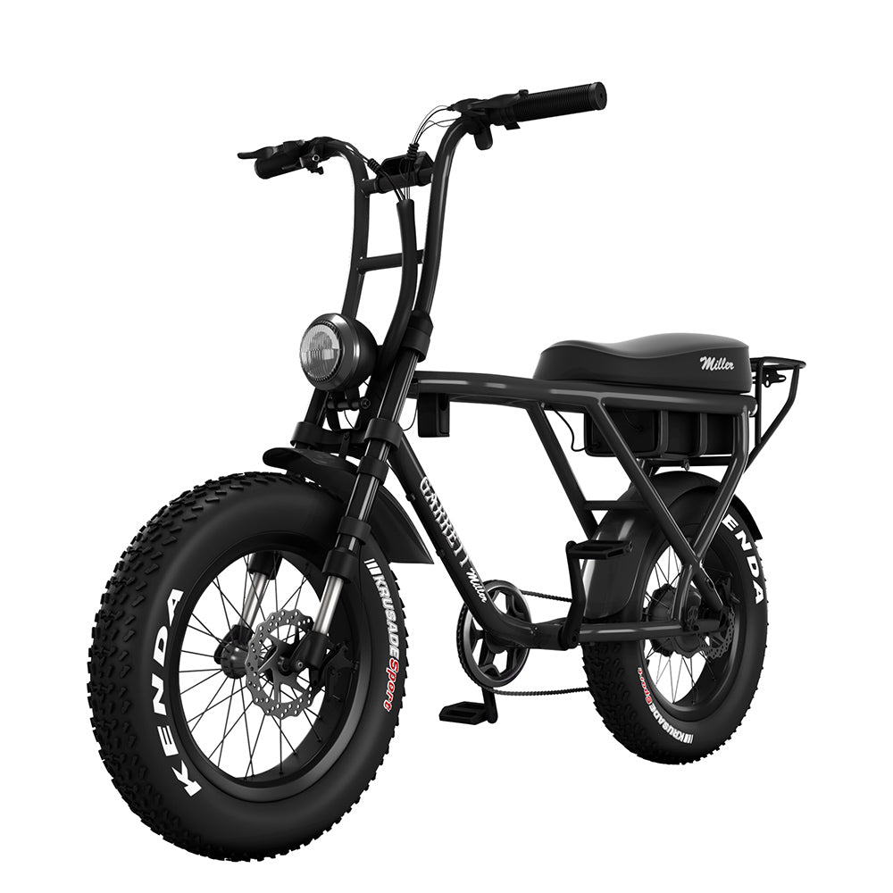 vélo électrique garrett miller x noir fat bike nouvelle version 2021 afficheur display large pneu kenda 20 pouces